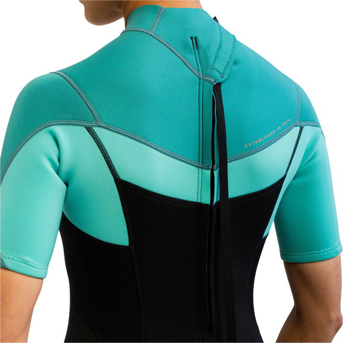 2024 Jobe Womens Sofia 3/2mm Back Zip Shorty Wetsuit 3036230 - Vintage Teal